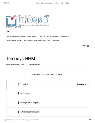 Human Resources Management Software | Pridesys IT Ltd