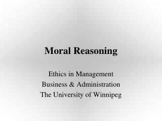 Moral Reasoning