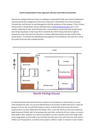 north facing house vastu