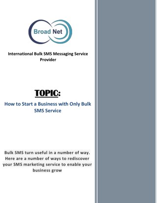 How to Start a Business with Only Bulk SMS Service?
