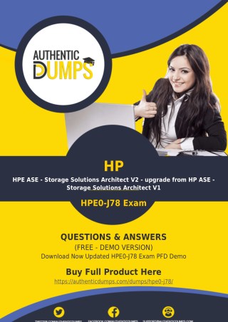 HPE0-J78 Exam Questions - Pass with Valid HP HPE0-J78 Exam Dumps PDF