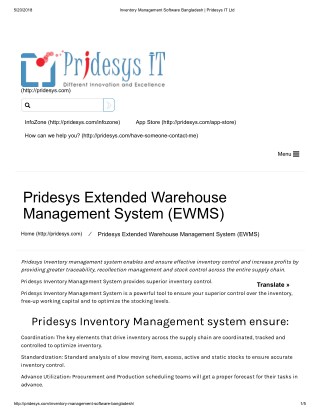 Inventory Management Software Bangladesh | Pridesys IT Ltd