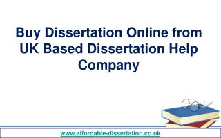 Buy Dissertation Online from UK Based Dissertation Help Company