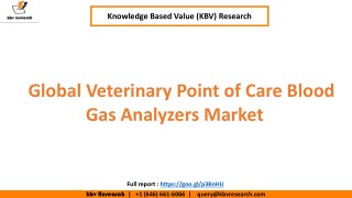 Global Veterinary Point of Care Blood Gas Analyzers Market