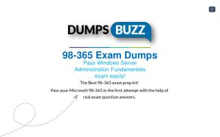 Valid 98-365 Braindumps with 98-365 Practice Test sample questions