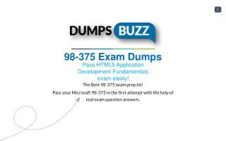 Prompt Purchase 98-375 PDF VCE Exam Dumps