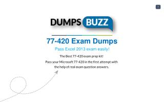Valid 77-420 Braindumps with 77-420 Practice Test sample questions