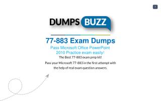 Prompt Purchase 77-883 PDF VCE Exam Dumps