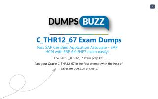 SAP C_THR12_67 Braindumps - 100% success Promise on C_THR12_67 Test