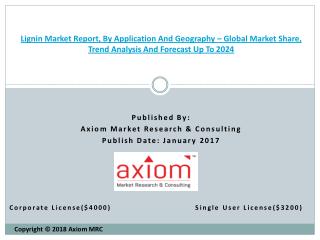 Lignin Market Analysis and Growth Forecast by Regions and Applications to 2024