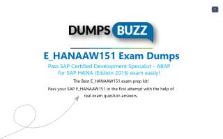 New E_HANAAW151 VCE exam questions with Free Updates