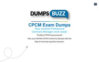 Latest and Valid CPCM Braindumps - Pass CPCM exam with New sample questions