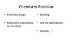 Chemistry Revision