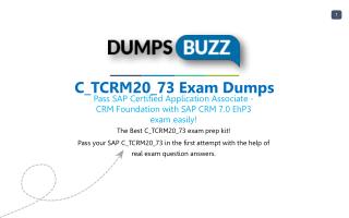 Some Details Regarding C_TCRM20_73 Test Dumps VCE That Will Make You Feel Better