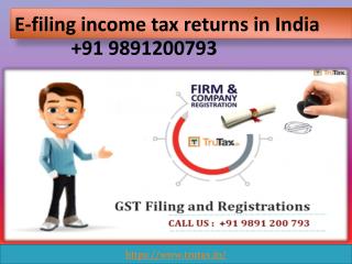 ITR-1 form for AY 18-19 now available for E-filing income tax returns in India 09891200793