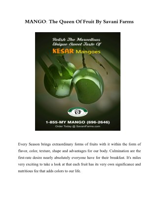 Kesar Mango Season Online