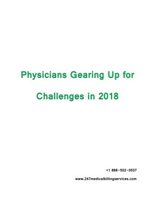 Physicians Gearing Up for Challenges in 2018