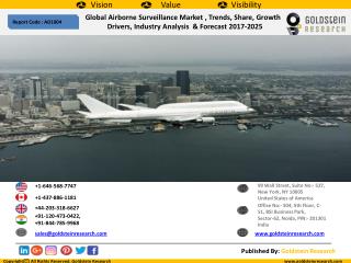 Global Airborne Surveillance MarketÂ , Trends, Share, Growth Drivers, Industry Analysis & Forecast 2017-2025
