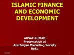 ISLAMIC FINANCE AND ECONOMIC DEVELOPMENT