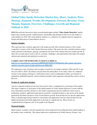 Video Smoke Detection Market Share, Supply And Consumption 2018 To 2025 Report Bazzar