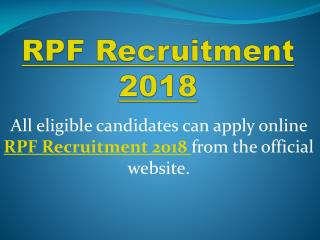 RPF Job 2018