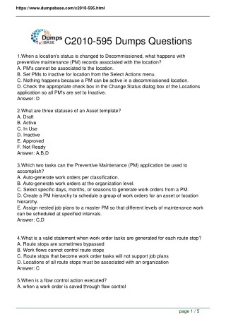 2018 IBM C2010-595 Questions and Answers