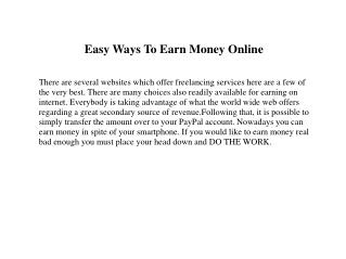 Earn Money Online Now