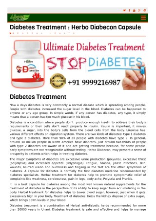 Diabetes Treatment