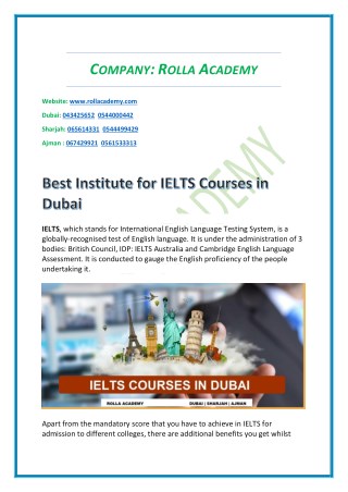 Rolla Explain Benefits IELTS Preparation Sharjah