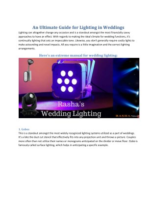 Stunning Lights for Wedding Events in the USA.