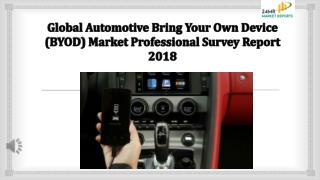 Global Automotive Bring Your Own Device (BYOD) Market Professional Survey Report 2018