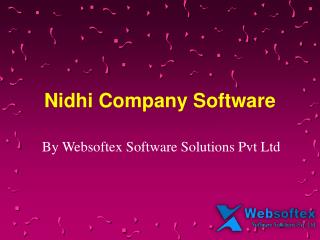 Nidhi Company Software