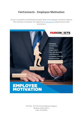 Fairconnects - Employee Motivation