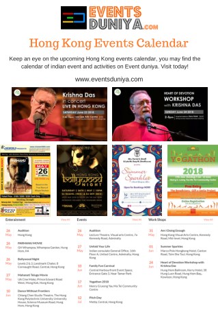 Hong Kong Events Calendar