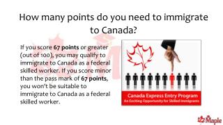 How many points do you need to Immigrate to Canada?