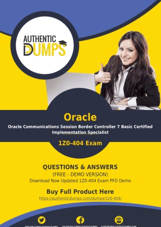 1Z0-404 Dumps PDF - Ready to Pass for Oracle 1Z0-404 Exam