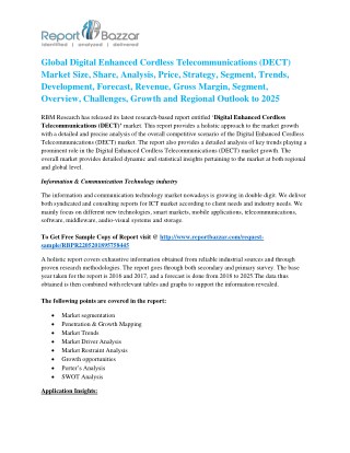 Digital Enhanced Cordless Telecommunications (DECT) - Global Industry Analysis, Size, Share and Forecast To 2025