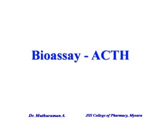 5.2.3 ACTH Bioassay