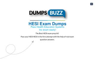 HESI HESI Braindumps - 100% success Promise on HESI Test