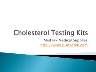 Cholesterol Testing Kits & Devices Online @Affordable price