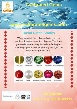 Rashi Ratan Stones-Buy Calibrated Gems In Jaipur