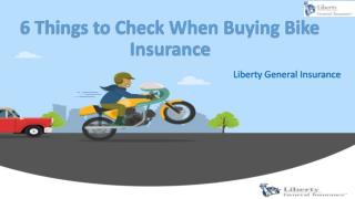 6 Things to Check When Buying Bike Insurance