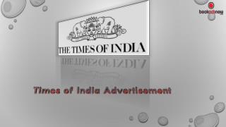 Times of India Advertisement Booking of Different Ads