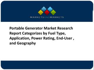 Portable Generator Market Company Profiles Analysis and Forecasts to 2022