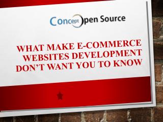 eCommerce Web Development Company | Website Design Services India | Concept Open Source