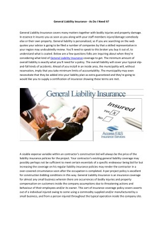 general liability insurance