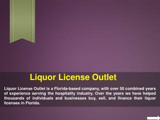 Florida State Liquor License