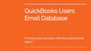 QuickBooks Users Email Database