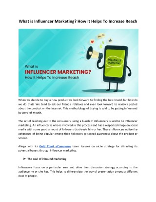 Influencer Marketing - The Business Booster