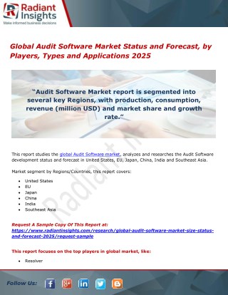 Global Audit Software Market Status and Forecast, by Players, Types and Applications 2025